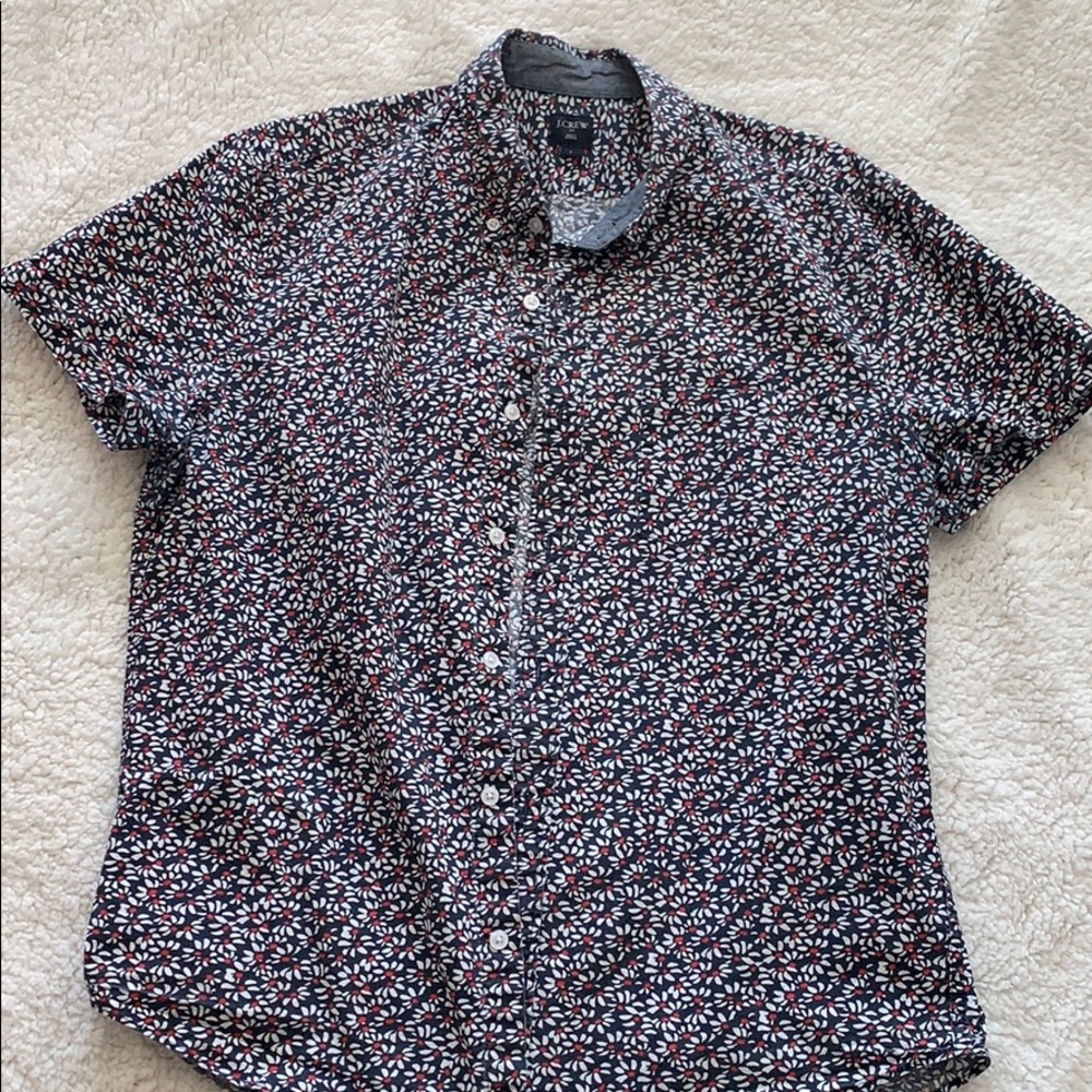J Crew Men’s Flower Buttondown Size L